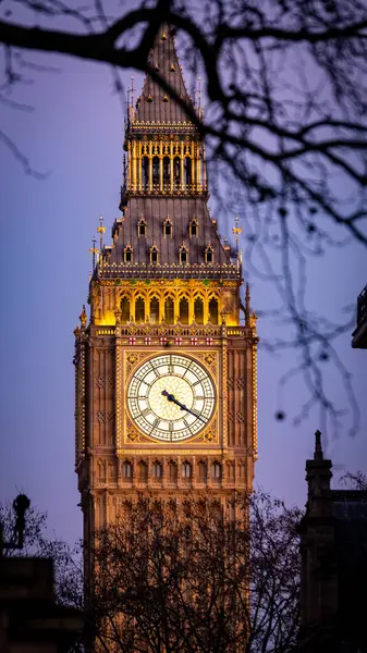 Clock Tower Sky Background — Stock Photo, Image