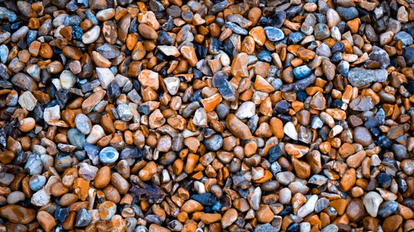 High Resolution Close Gritty Texture Formed Mixture Gravel Various Stones — Stock Photo, Image