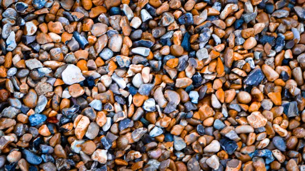 Egy Nagyfelbontású Közelkép Egy Durva Textúráról Melyet Kavics Különböző Kövek — Stock Fotó