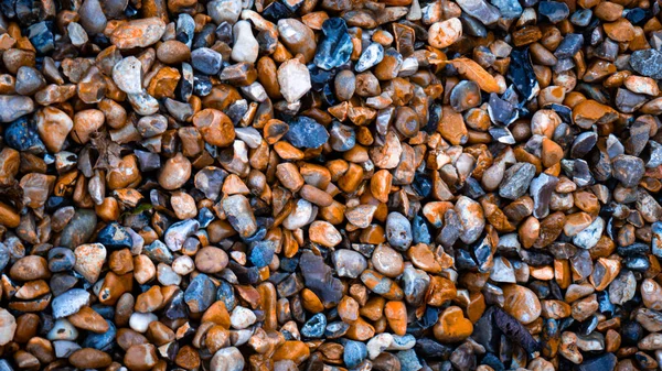 High Resolution Close Gritty Texture Formed Mixture Gravel Various Stones — Stock Photo, Image