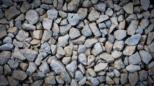 Een Close Van Gladde Grijze Stenen Met Hun Natuurlijke Decoratieve — Stockfoto