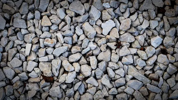 Вид Крупним Планом Гладких Сірих Каменів Демонструють Природну Декоративну Текстуру — стокове фото