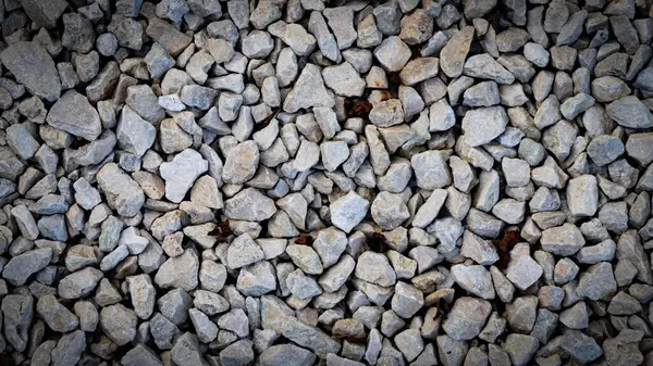 Detailní Pohled Hladké Šedé Kameny Ukazující Jejich Přirozenou Dekorativní Texturu — Stock fotografie