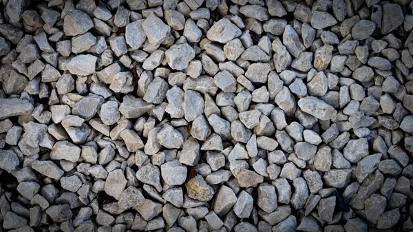 Eine Nahaufnahme Von Glatten Grauen Steinen Die Ihre Natürliche Dekorative — Stockfoto