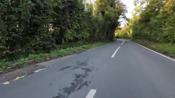 Autumn Drive Travers Les Routes Tranquilles Campagne — Video