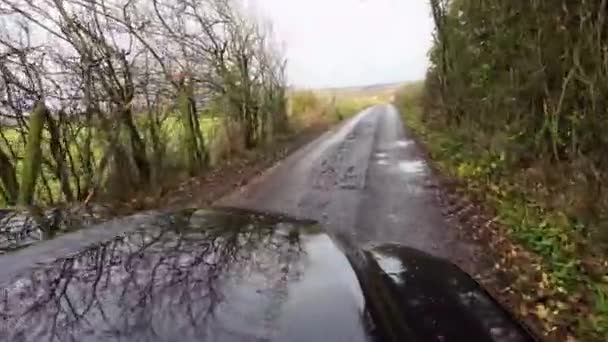 秋のドライブ 自然のパレットのカレイドーシスコープ — ストック動画