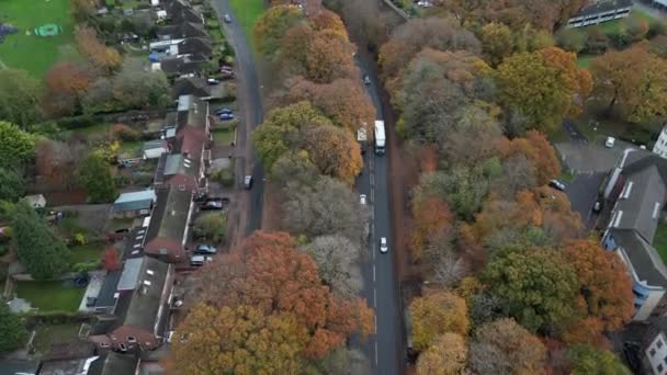 Maidstone Büyüleyici Girişinin Sonbahar Kapısı Hava Görüntüsü — Stok video