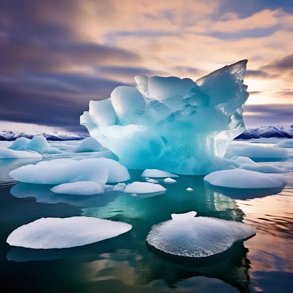 Arktická Elegance Navigující Zamrzlou Říši Stock Obrázky