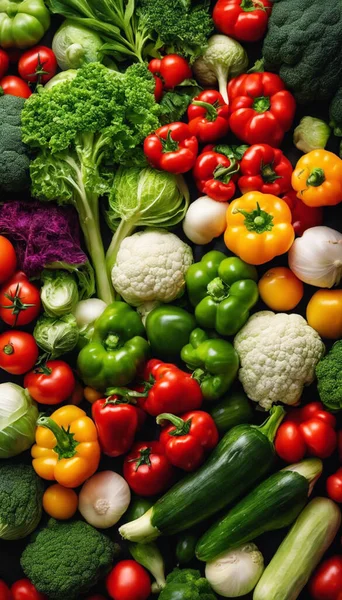 Close Up Harvest Capturing the Vibrancy and Freshness of Organic Vegetables in Nature\'s Bounty