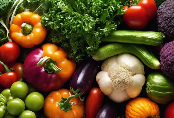 Close Up Harvest Capturing the Vibrancy and Freshness of Organic Vegetables in Nature\'s Bounty