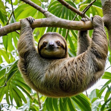 The Tranquil World of Sloths Nature Slow Motion Wonders clipart