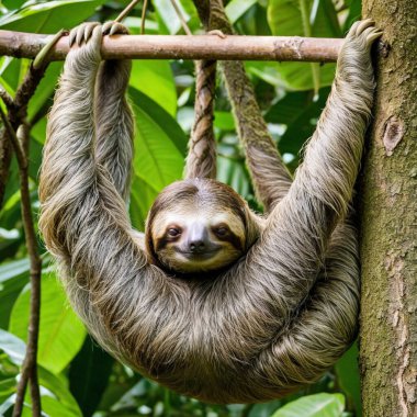 The Tranquil World of Sloths Nature Slow Motion Wonders clipart