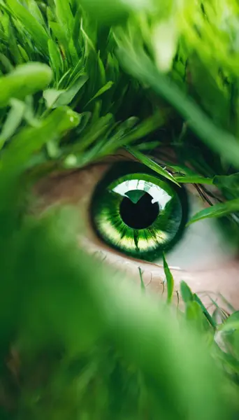 Emerald Vision A Close-Up of Green Eyes