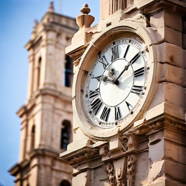 Antique Clock Tower Capturing Timeless Charm and Elegance in Old English Architecture clipart