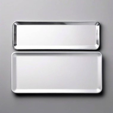 Sleek and Customizable Blank Vehicle Plate Mockups for Personalized Tags clipart