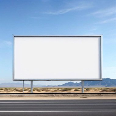Prominent and Customizable Blank Billboard Mockups for High-Impact Advertising clipart