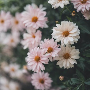 Serene ve Yatıştırıcı Pastel Botanik Çiçeklerinin Huzurlu Görüntüsü