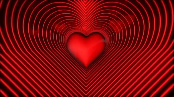 Illustration Passionate Love Vibrations Clip Art Valentine Day Celebration — Stock Video