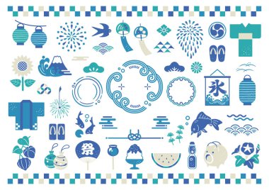 Japon geleneksel yaz malzemeleri seti