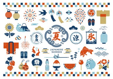 Japon geleneksel yaz malzemeleri seti
