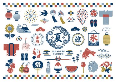 Japon geleneksel yaz malzemeleri seti