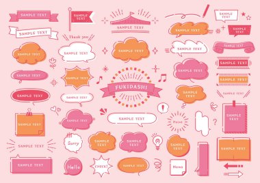 hand drawn speech bubble set clipart