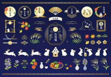 Japon Ay Festivali dolunay ve tavşan gösterimi.. 