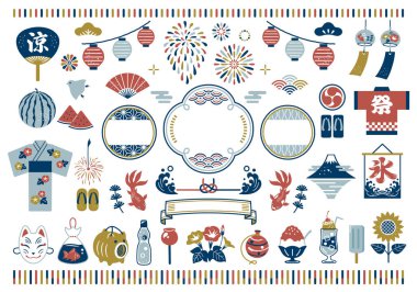 Japon çerçeve ve yaz festivali simgesi