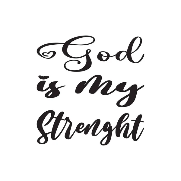 Gott Ist Meine Stärke Zitat — Stockvektor