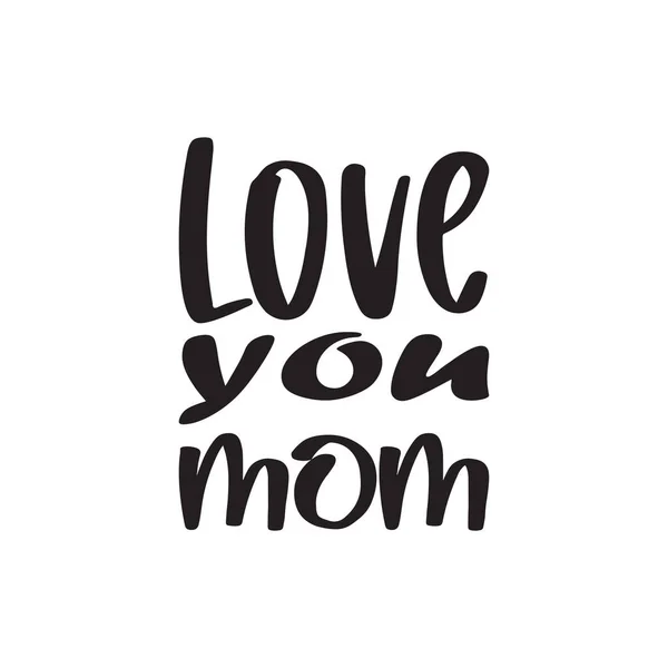 Αγάπη Μαμά Μαύρο Γράμματα Απόσπασμα — Διανυσματικό Αρχείο