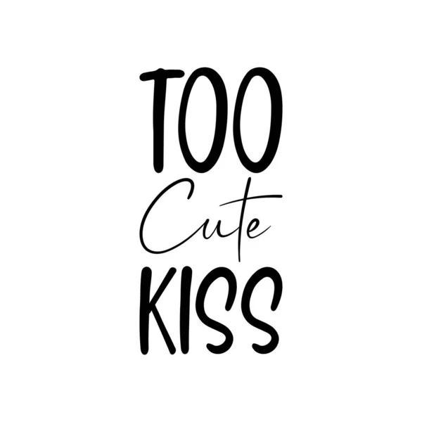 Слишком Симпатичный Поцелуй — стоковый вектор