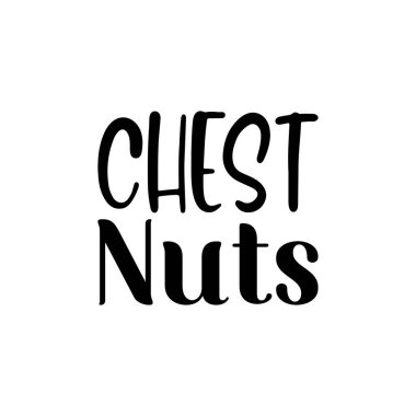 Göğüs fındığı siyah harfler.