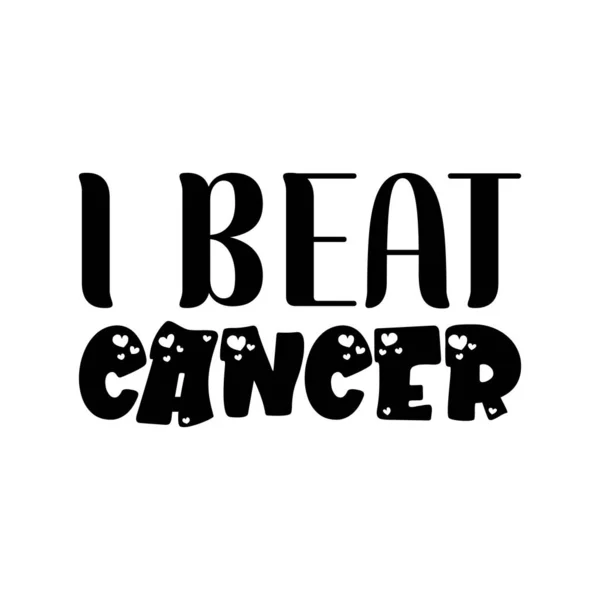 Beat Cancer Black Lettering Quote — Stok Foto
