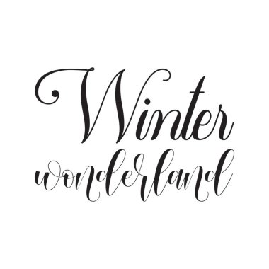 Kış harikalar diyarı siyah harfler.