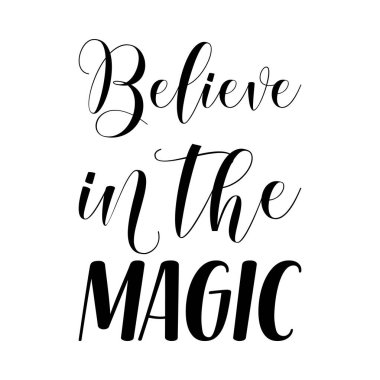 Sihirli kara harflere inan.