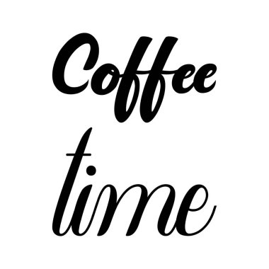 Kahve saati siyah harf alıntısı