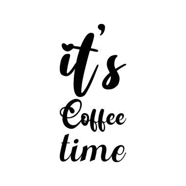 Kahve saati siyah harf alıntısı.