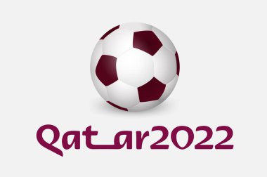 Beyaz arka planda futbol topu. Beyaz arka planda futbol topu. Vektör grafikleri ve tasarımı. Kyiv Ukrayna 2022 Kasım