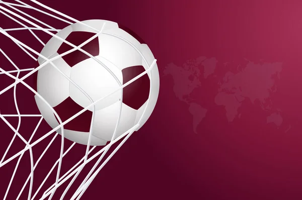 2022 Ποδόσφαιρο Τουρνουά Κύπελλο Φόντο Ποδόσφαιρο Μοτίβο Κόκκινο Φόντο Για — Διανυσματικό Αρχείο