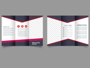 Modern üç katlı şablon. Mavi üçgenler ve üçgen şekilli yaratıcı modern arka plan. Vektör dosyası.