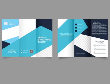 Şirket broşürü, üç katlı şablon tasarımı. Iyer rapor şablonu.