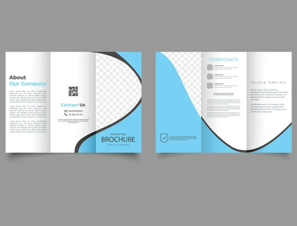 Brochure Entreprise Conception Modèle Triple Modèle Rapport Lyer Illustration Vectorielle — Image vectorielle