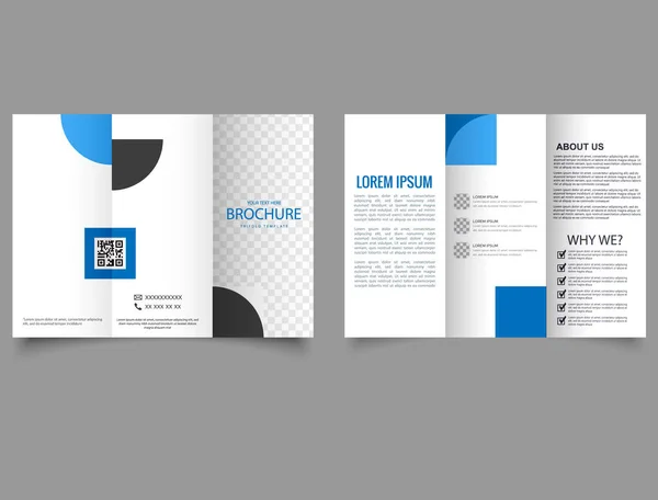 Uma Brochura Tripla Simples Folheto Folheto Cartões Aterragem Web Design — Vetor de Stock