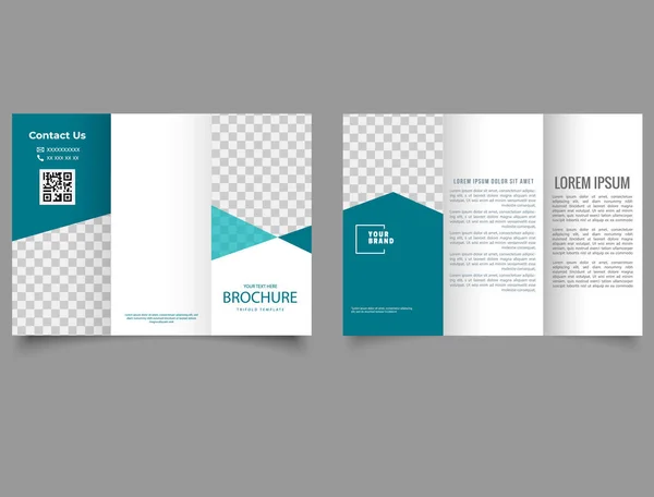 Corporate Broschüre Dreifaches Template Design Vektorillustration — Stockvektor
