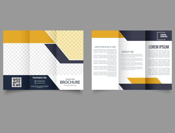 Moderne Drievoudige Business Brochure Template Business Tri Fold Brochure Vector — Stockvector