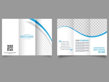 Şirket üç katlı broşür. Modern, Yaratıcı ve Profesyonel üçlü broşür vektör tasarımı Vektörü