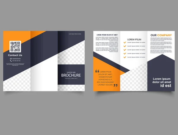 Een Driedelige Bedrijfsbrochure Business Tri Fold Brochure Bewerkbaar Drievoudige Brochure — Stockvector