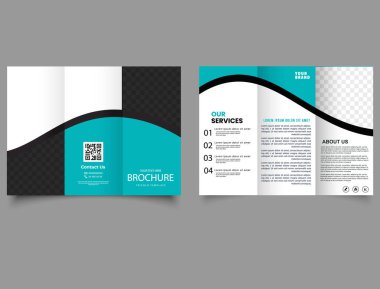 Corporate business trifold brochure template