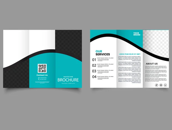 Corporate Business Trifold Brochure Template — Archivo Imágenes Vectoriales