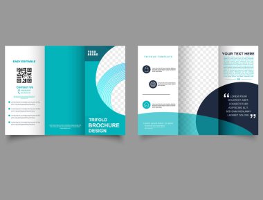 Şirket üç katlı broşür. Üç Katlı Broşür. Vektör.